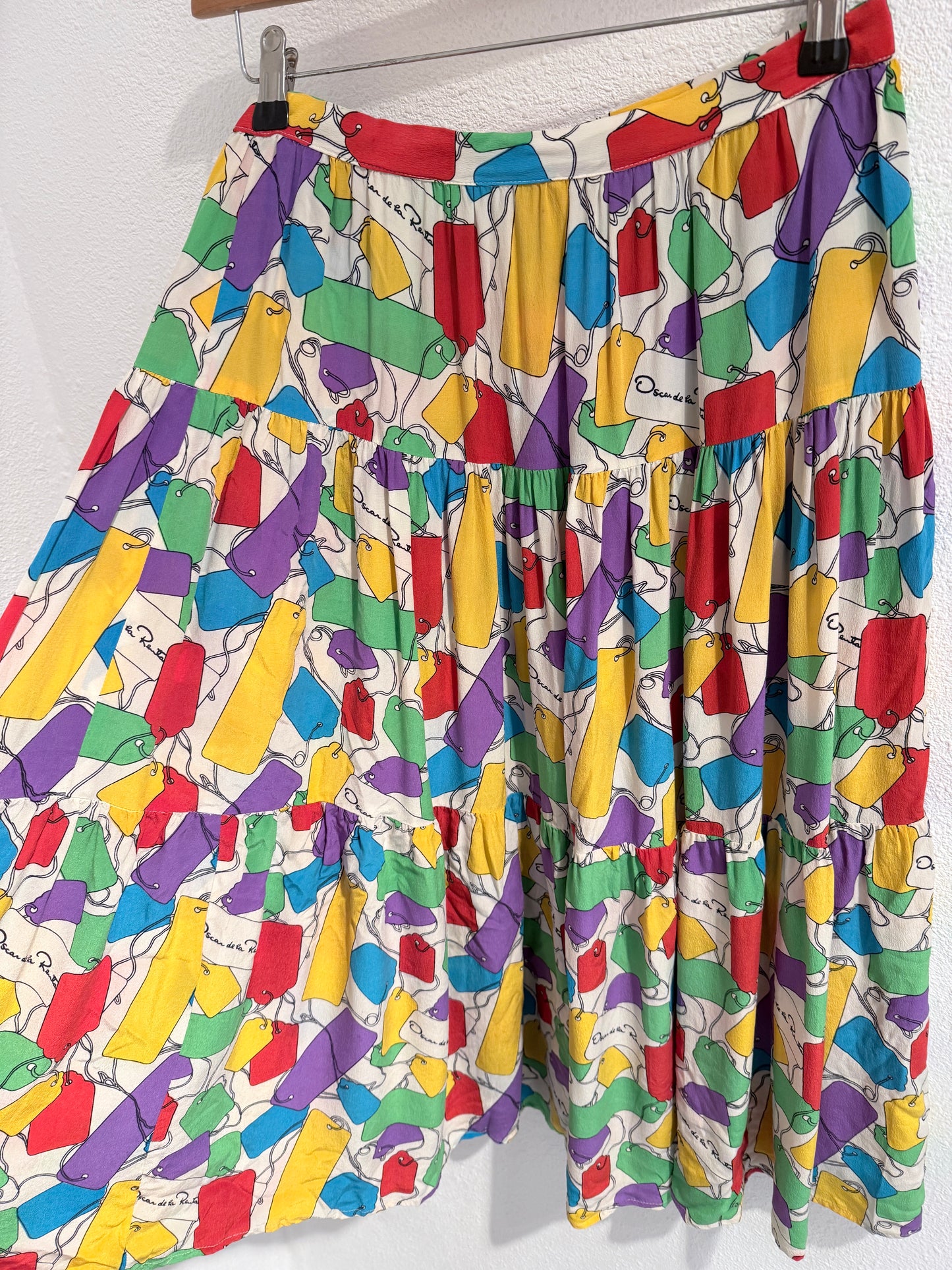 Vintage Oscar de La Renta zijden rok