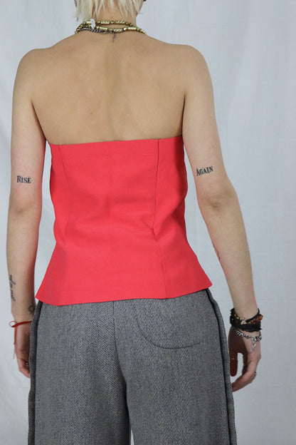 Neon pink Y2K top