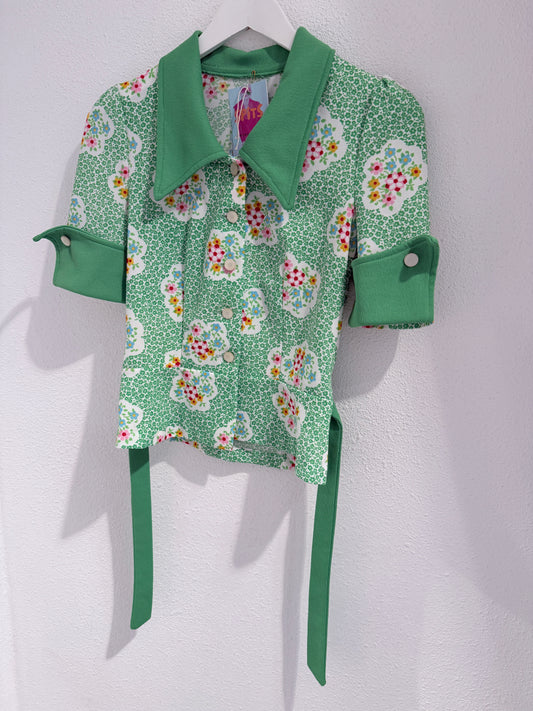 Vintage 60s/70s Floral Blouse | Maat S
