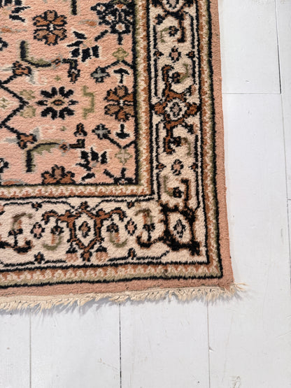 Vintage handgeknoopt wollen vloerkleed – India – 170 x 88 cm