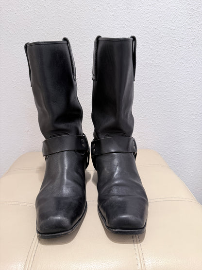 Vintage Leren Harness Boots | Zwart | Maat 44