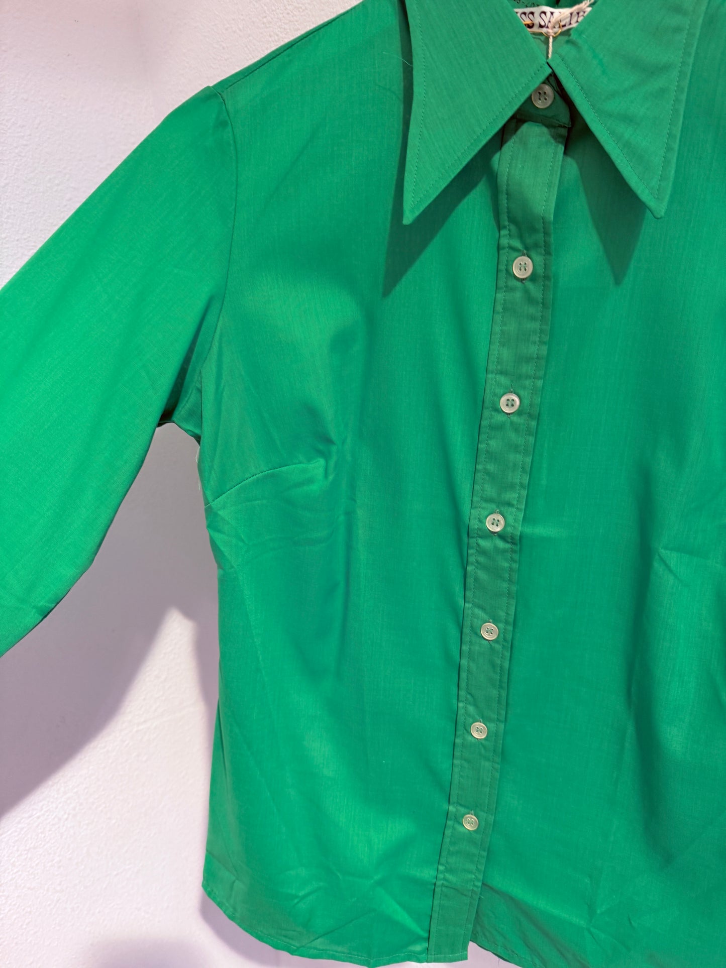70s groen overhemd | Maat S