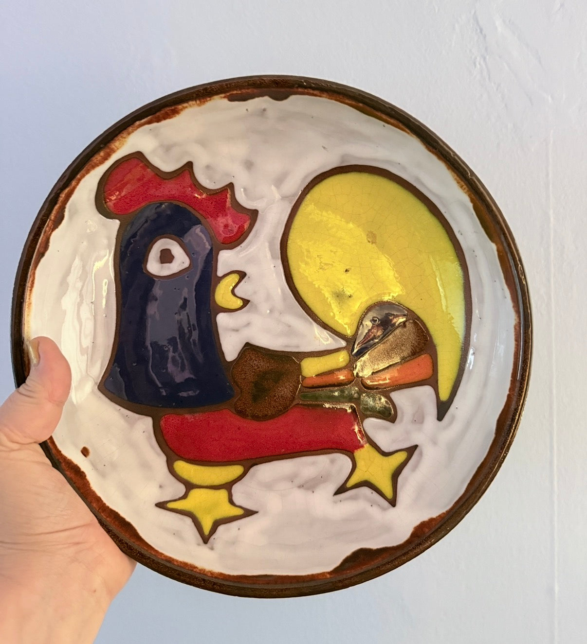 Vintage Italiaans Keramiek Wandbord – La Musa Palermo (Haan)