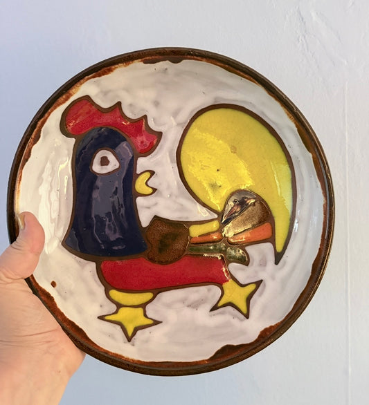 Vintage Italiaans Keramiek Wandbord – La Musa Palermo (Haan)