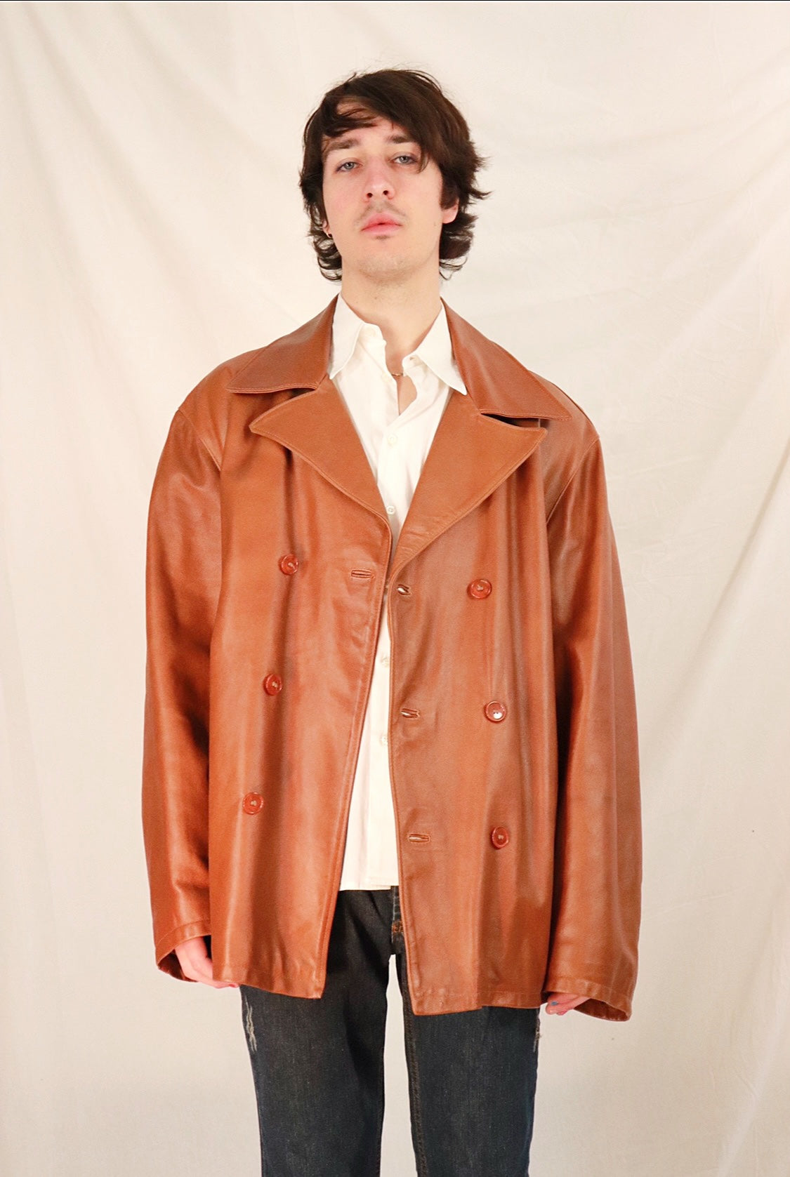 Unisex-Jacke aus Vintage-Leder