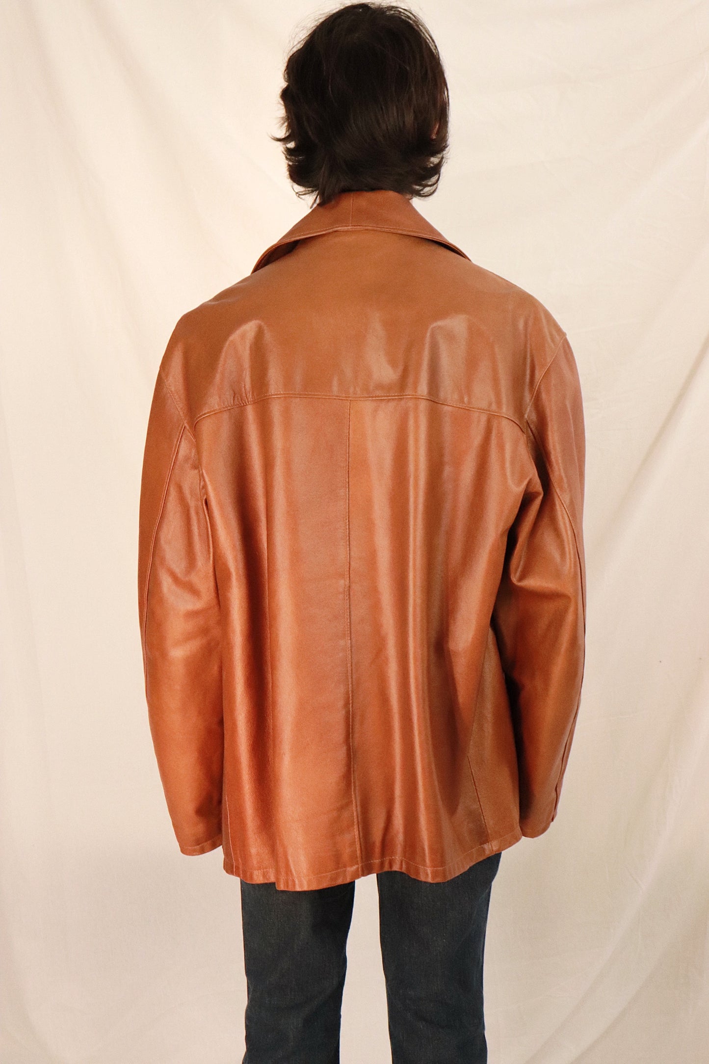 Unisex-Jacke aus Vintage-Leder