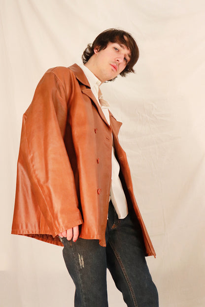 Unisex-Jacke aus Vintage-Leder