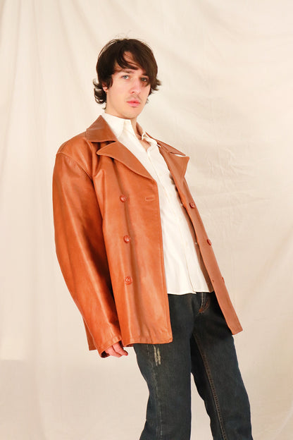 Unisex-Jacke aus Vintage-Leder